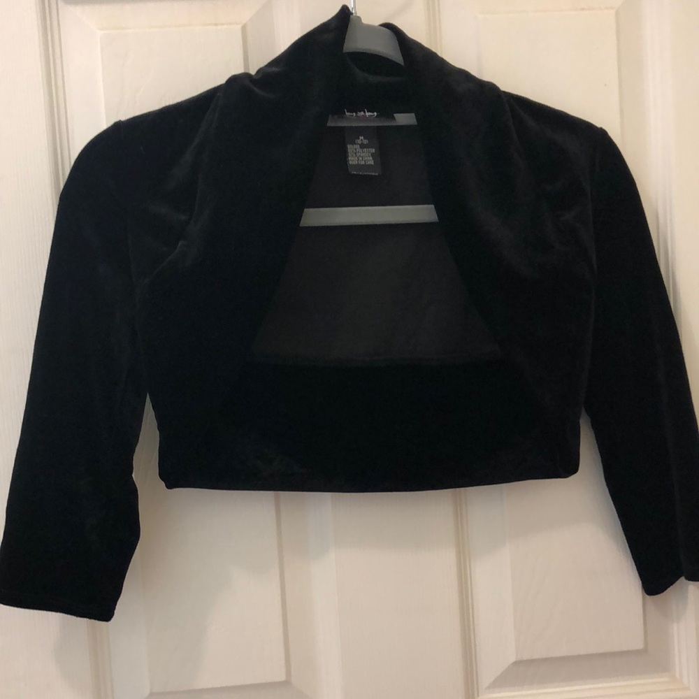 Velvet black bolero jacket